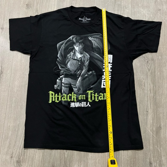 Attack on Titan Season 3 Anime T-Shirt Size L Ripple Junction Black - Picture 5 of 6